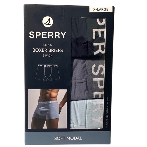 Sperry Men’s Boxer Briefs 3 Pack - Picture 1 of 3